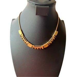 Madewell Art Deco Brushed Gold Slide Pendant Necklace